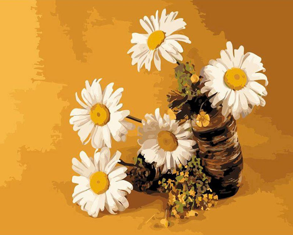 Chrysanthèmes Peinture par Numéros