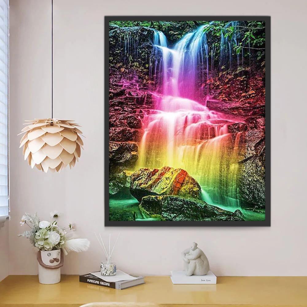 Chute d'Arc-en-Ciel Peinture par Numéros