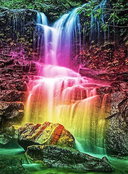 Chute d'Arc-en-Ciel Peinture par Numéros