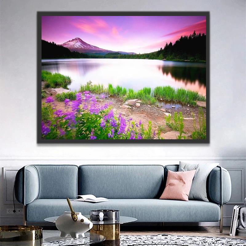 Ciel Rose Peinture par Numéros