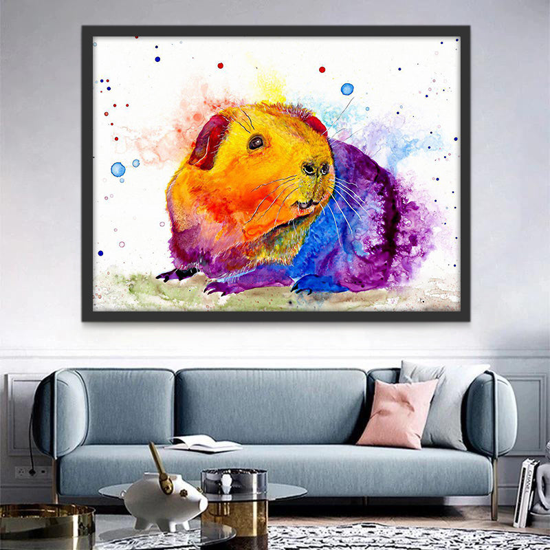 Cochon d'Inde Coloré Peinture par Numéros