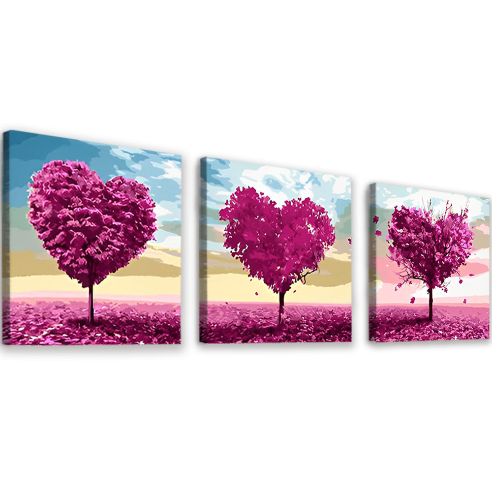 Coeur Dissipé 3 Partie Peinture par Numéros