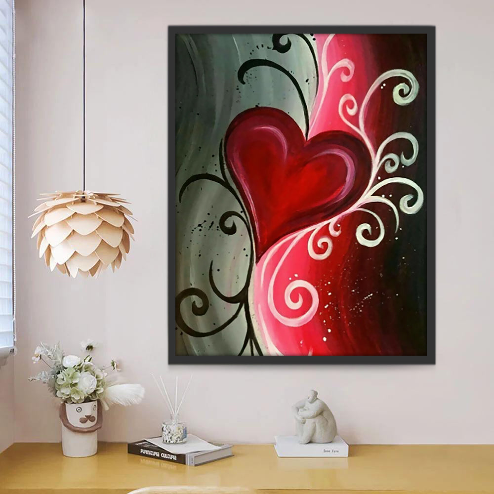 Coeur Thème Peinture par Numéros