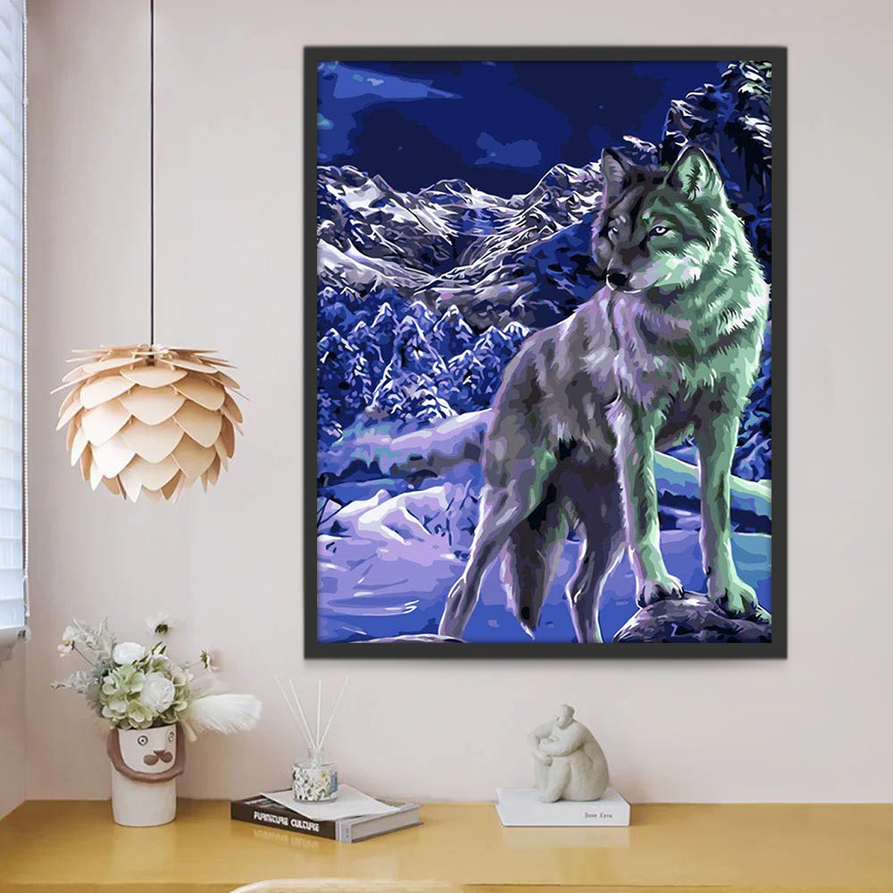 Cool Loup Peinture par Numéros