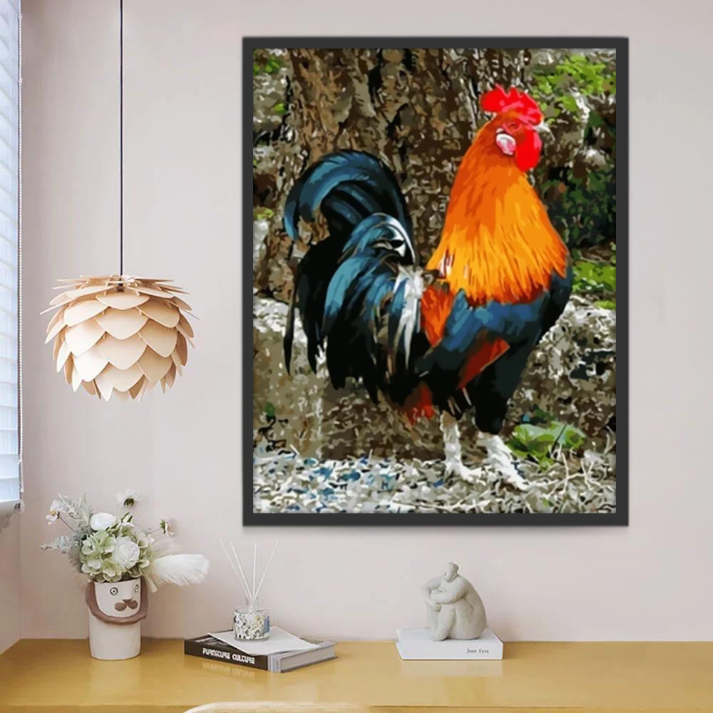 Coq de Combat Peinture par Numéros