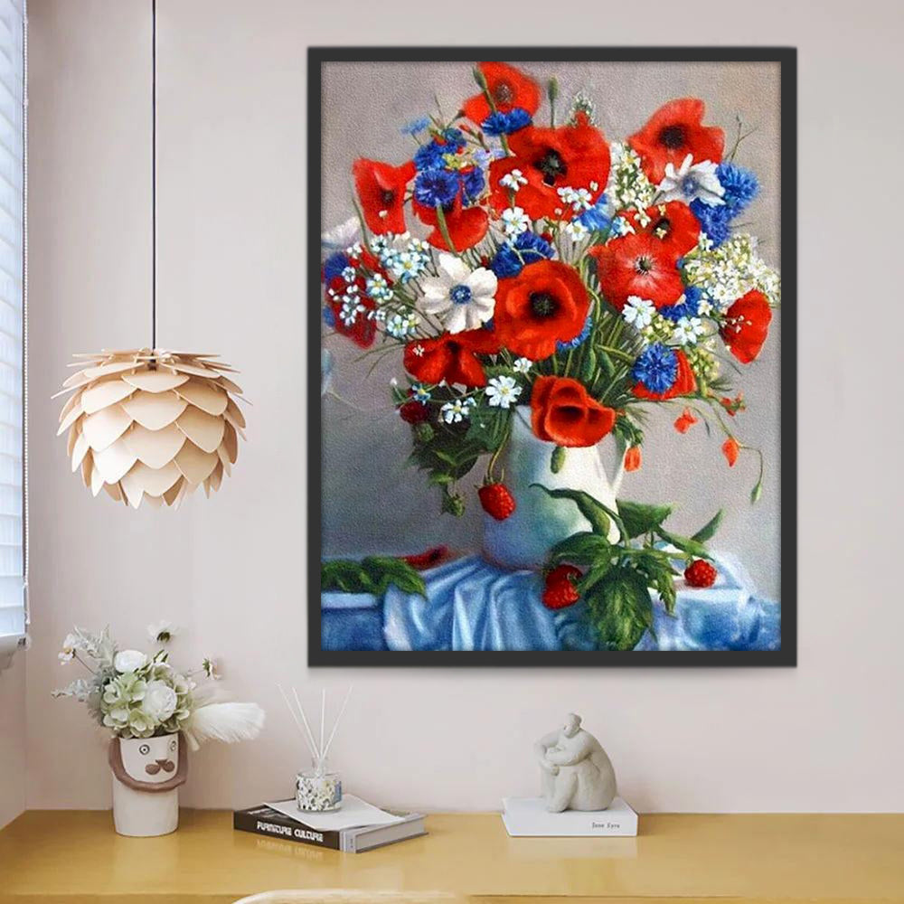 Coquelicots Plante Fleur Peinture par Numéros