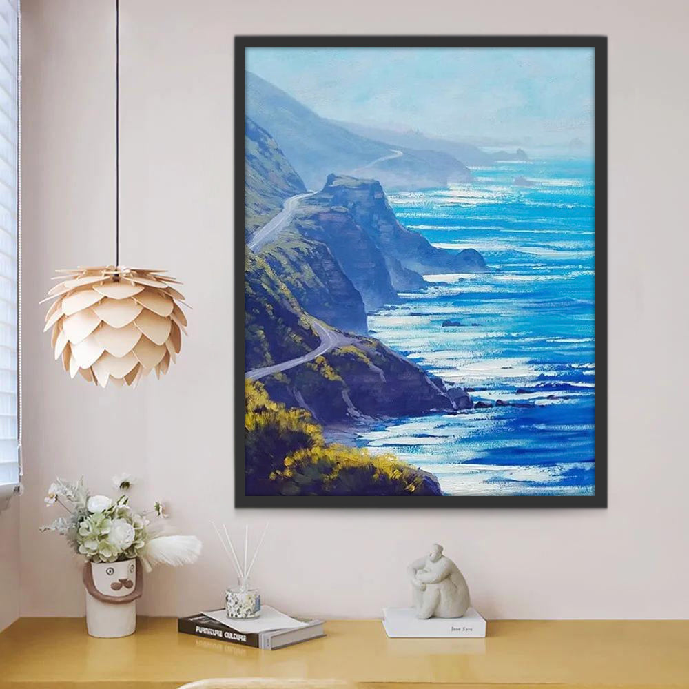Côte dans le Brouillard Peinture par Numéros