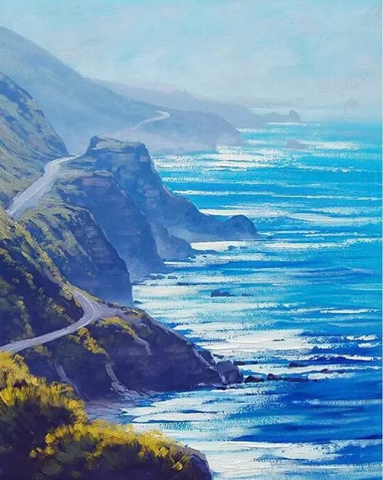 Côte dans le Brouillard Peinture par Numéros