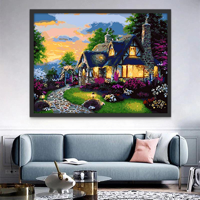 Cottage Peinture par Numéros
