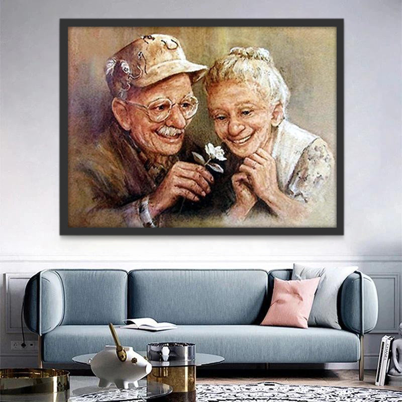 Couple Agé Peinture par Numéros