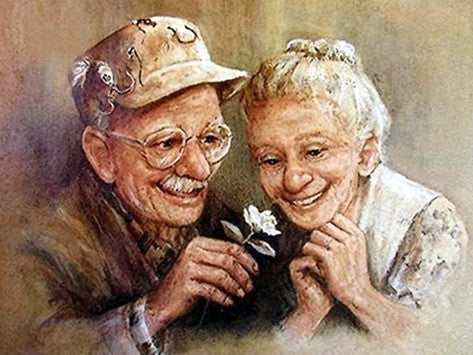 Couple Agé Peinture par Numéros