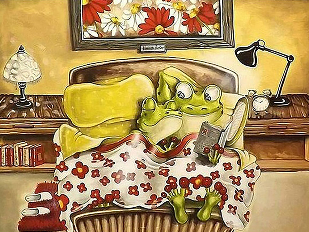 Couple de Grenouille Peinture par Numéros