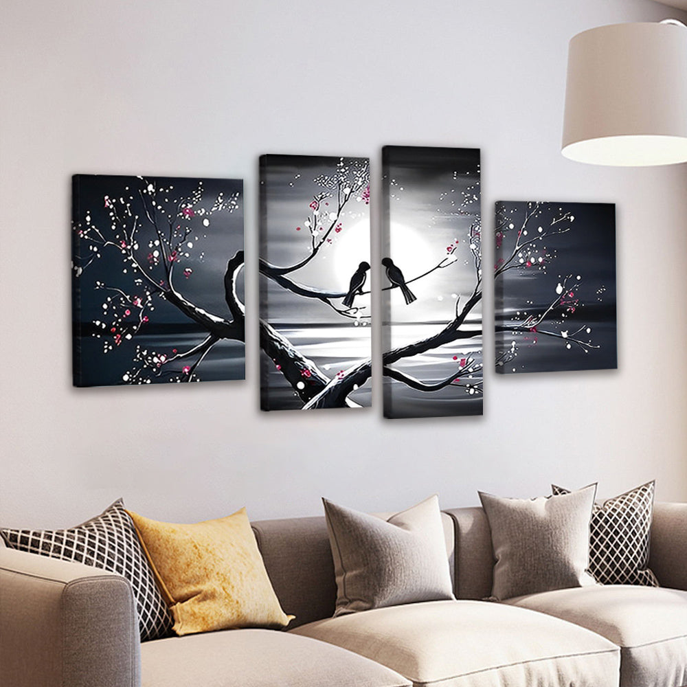 Couple de l'Oiseau 4 Partie Peinture par Numéros