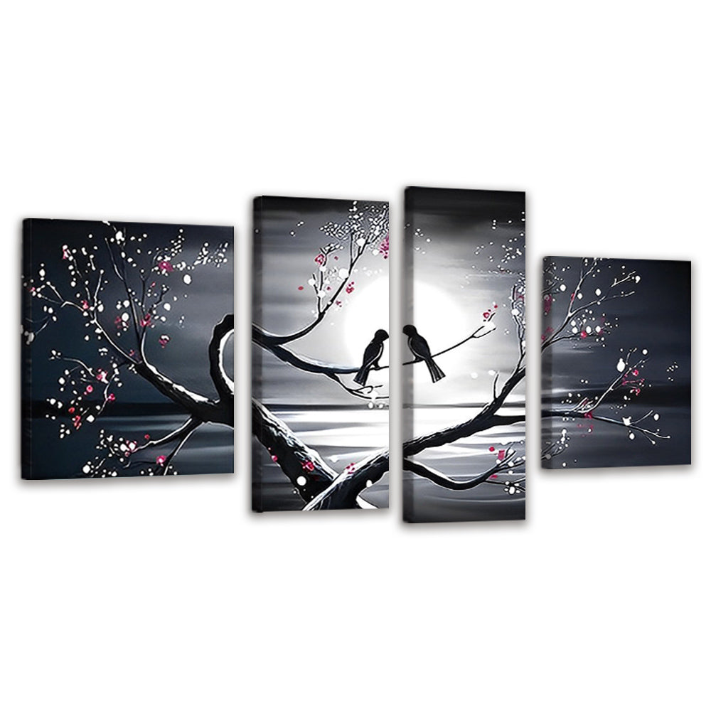 Couple de l'Oiseau 4 Partie Peinture par Numéros