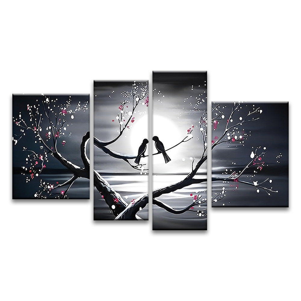 Couple de l'Oiseau 4 Partie Peinture par Numéros