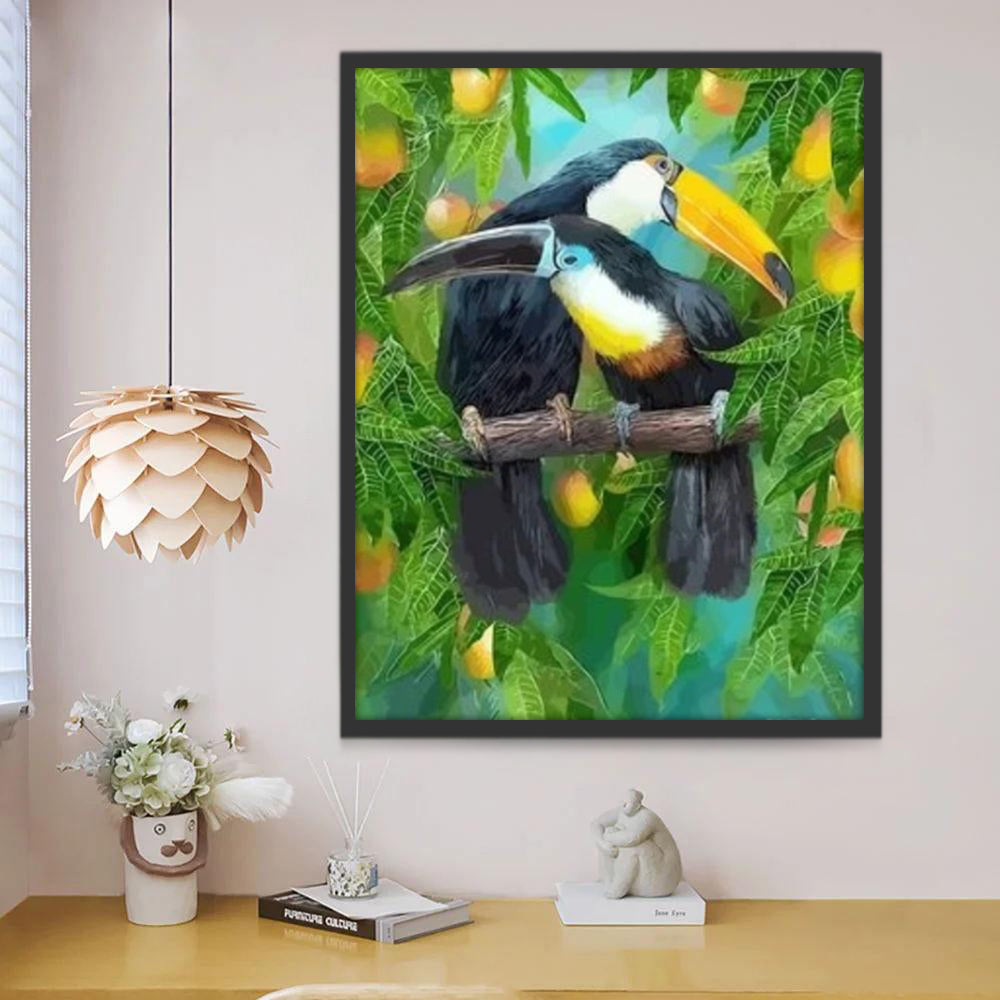 Couple de Toucans Peinture par Numéros