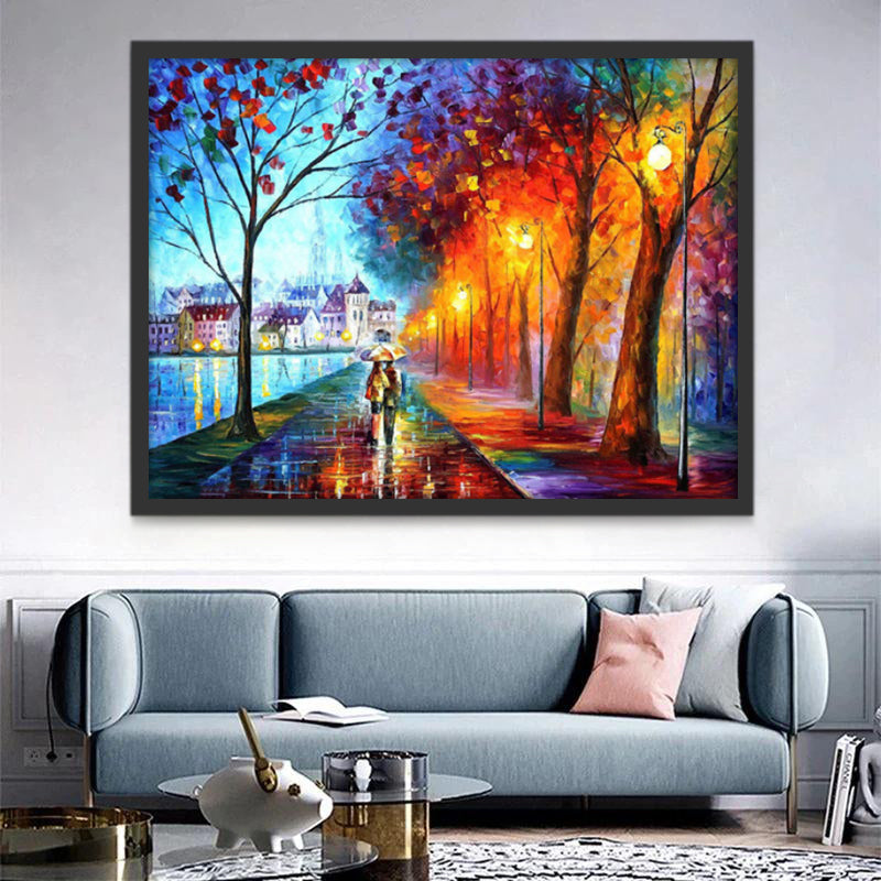 Couple Paysage Ville Peinture par Numéros