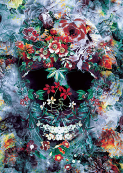 Crâne en Fleurs Peinture par Numéros