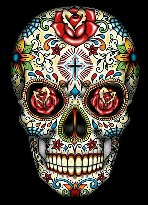 Crâne Floral Peinture par Numéros