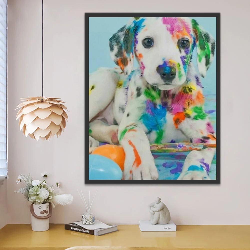 Dalmatien Chien Coloré Peinture par Numéros