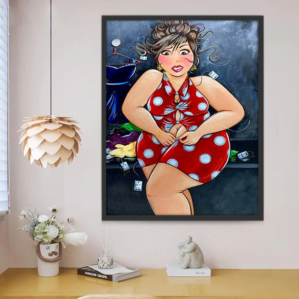 Dame Potelée Peinture par Numéros