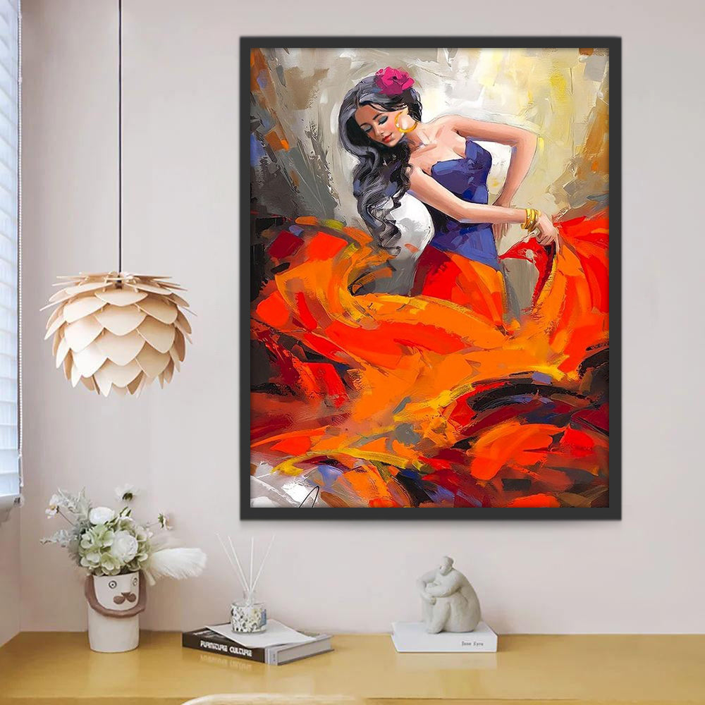 Danseuse Flamenco Peinture par Numéros