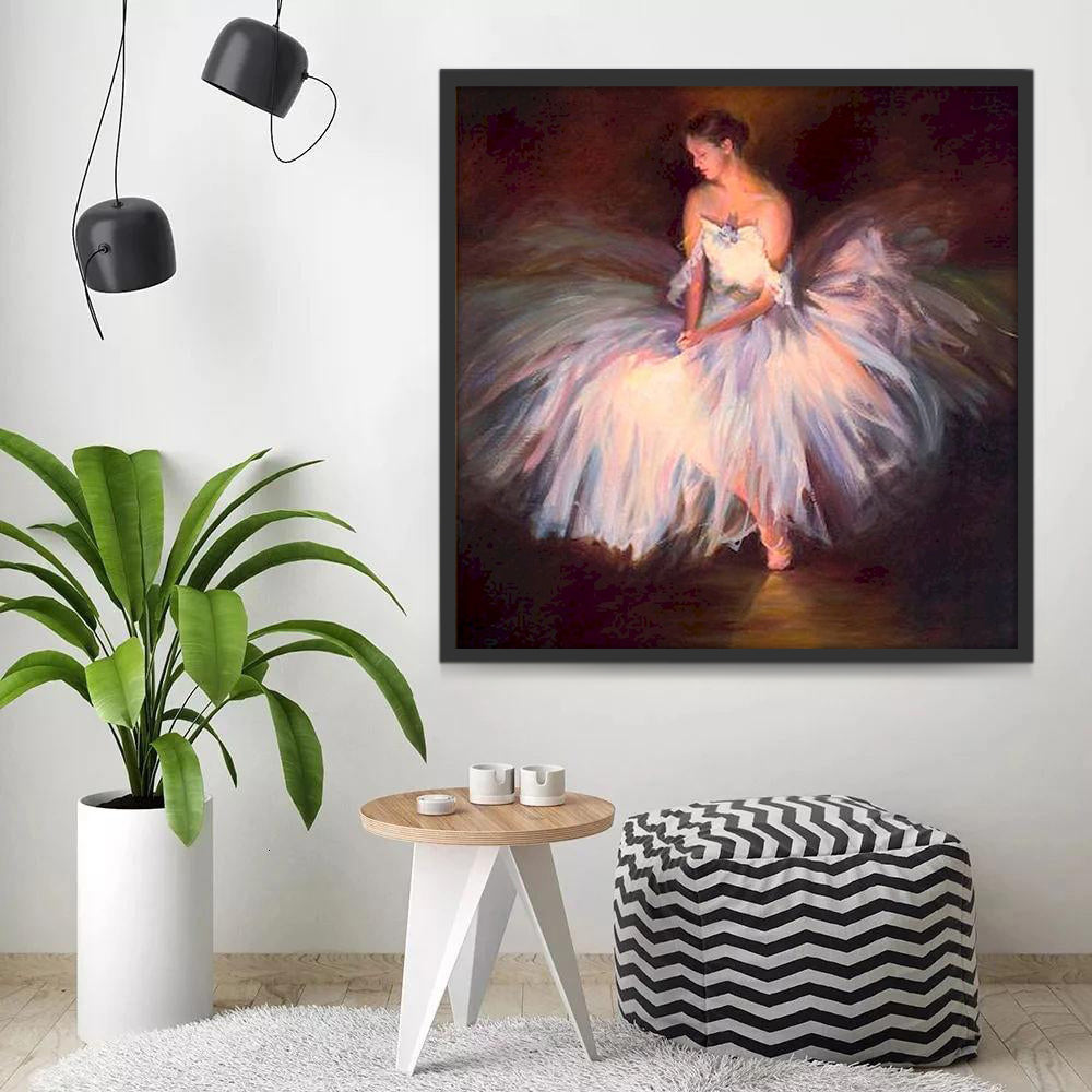 Danseuse sur la scène Peinture par Numéros