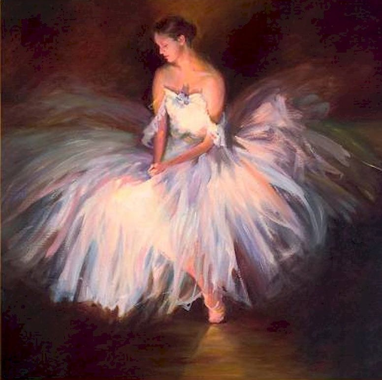 Danseuse sur la scène Peinture par Numéros