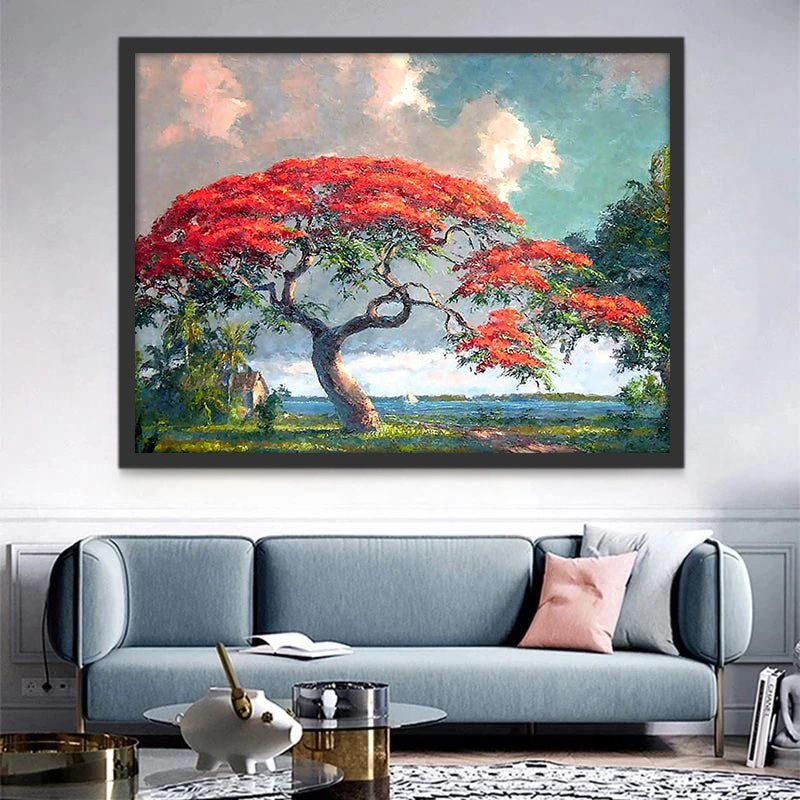 Delonix Regia Peinture par Numéros