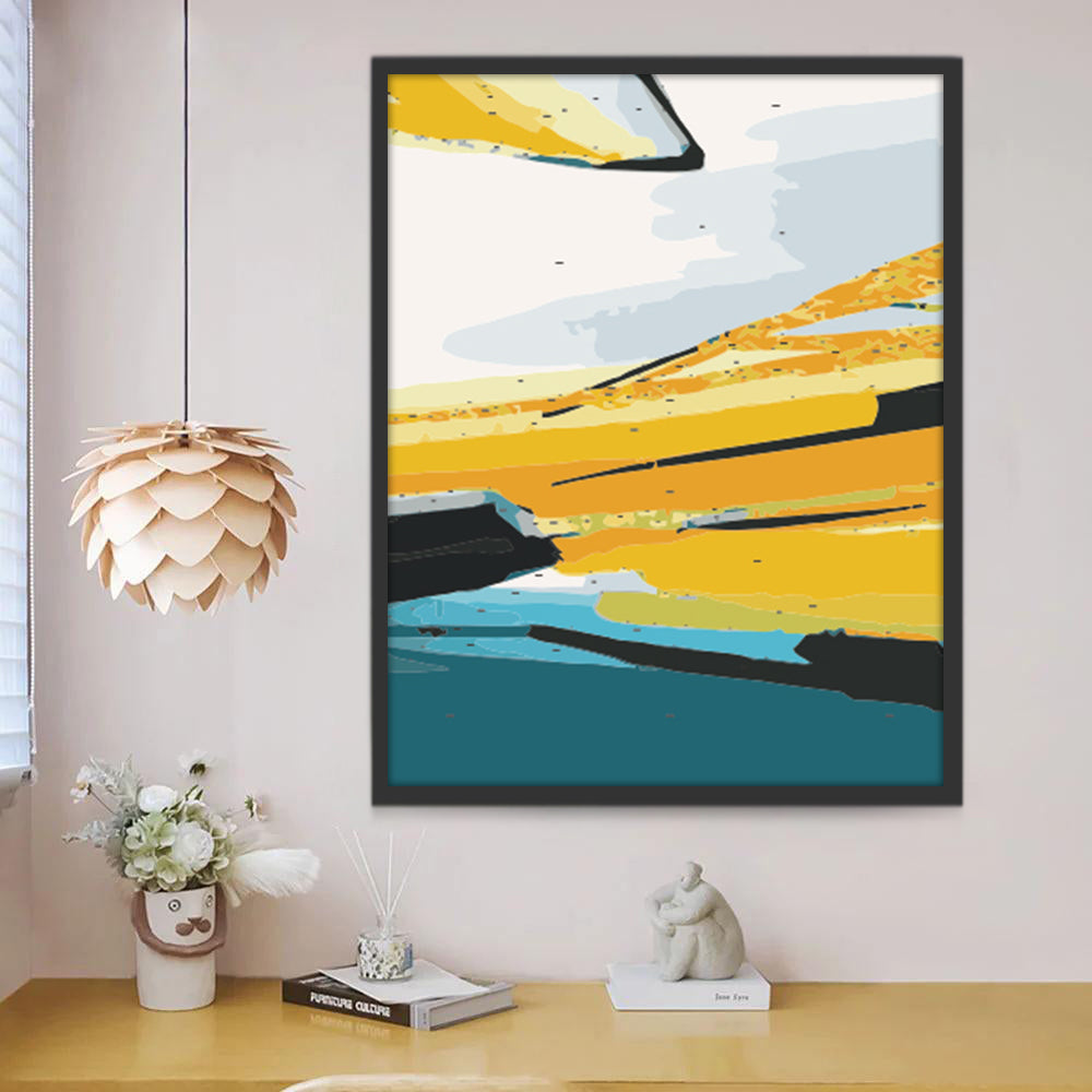 Désert Abstrait Peinture par Numéros