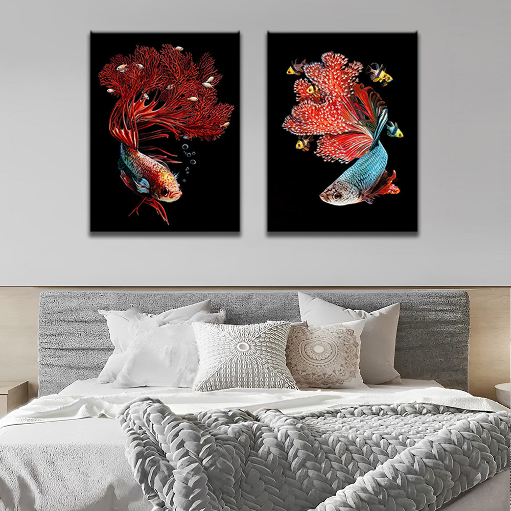 Deux Guppys Jolis 2 Partie Peinture par Numéros
