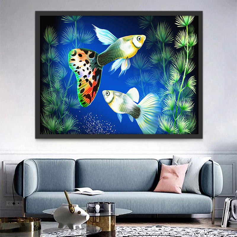 Deux Guppys Peinture par Numéros