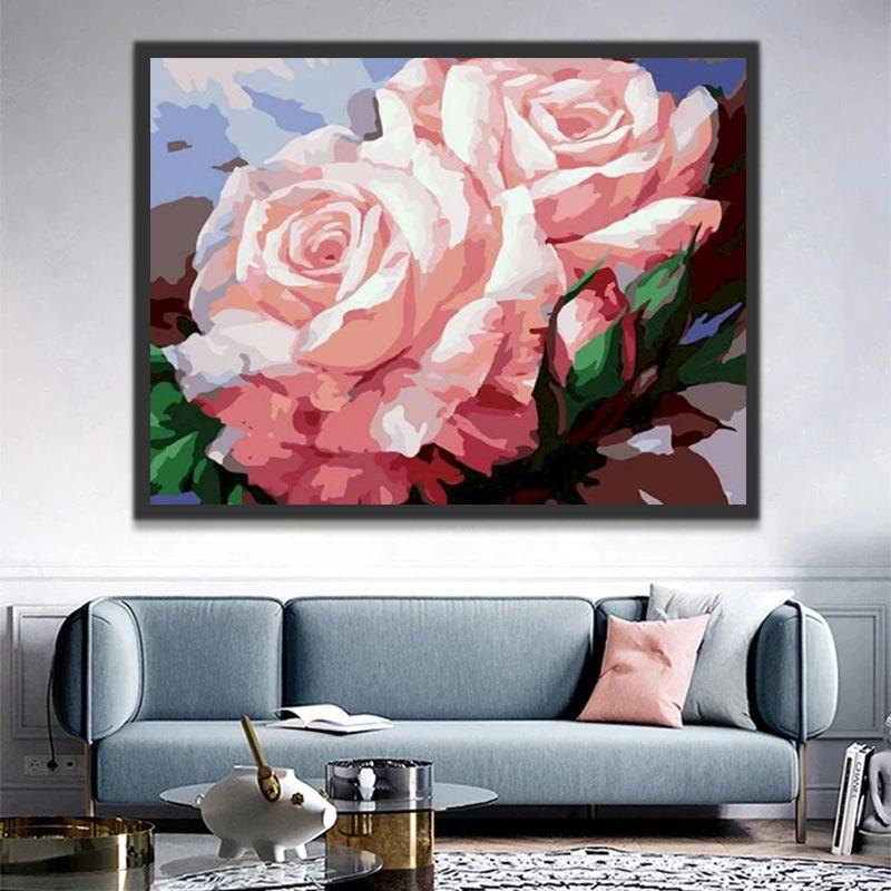 Deux Roses Peinture par Numéros