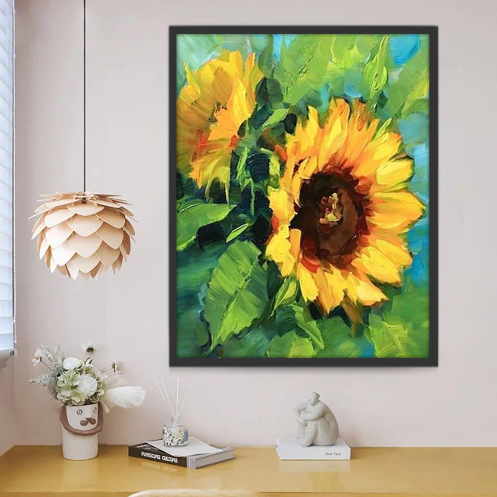 Deux Tournesols Peinture par Numéros