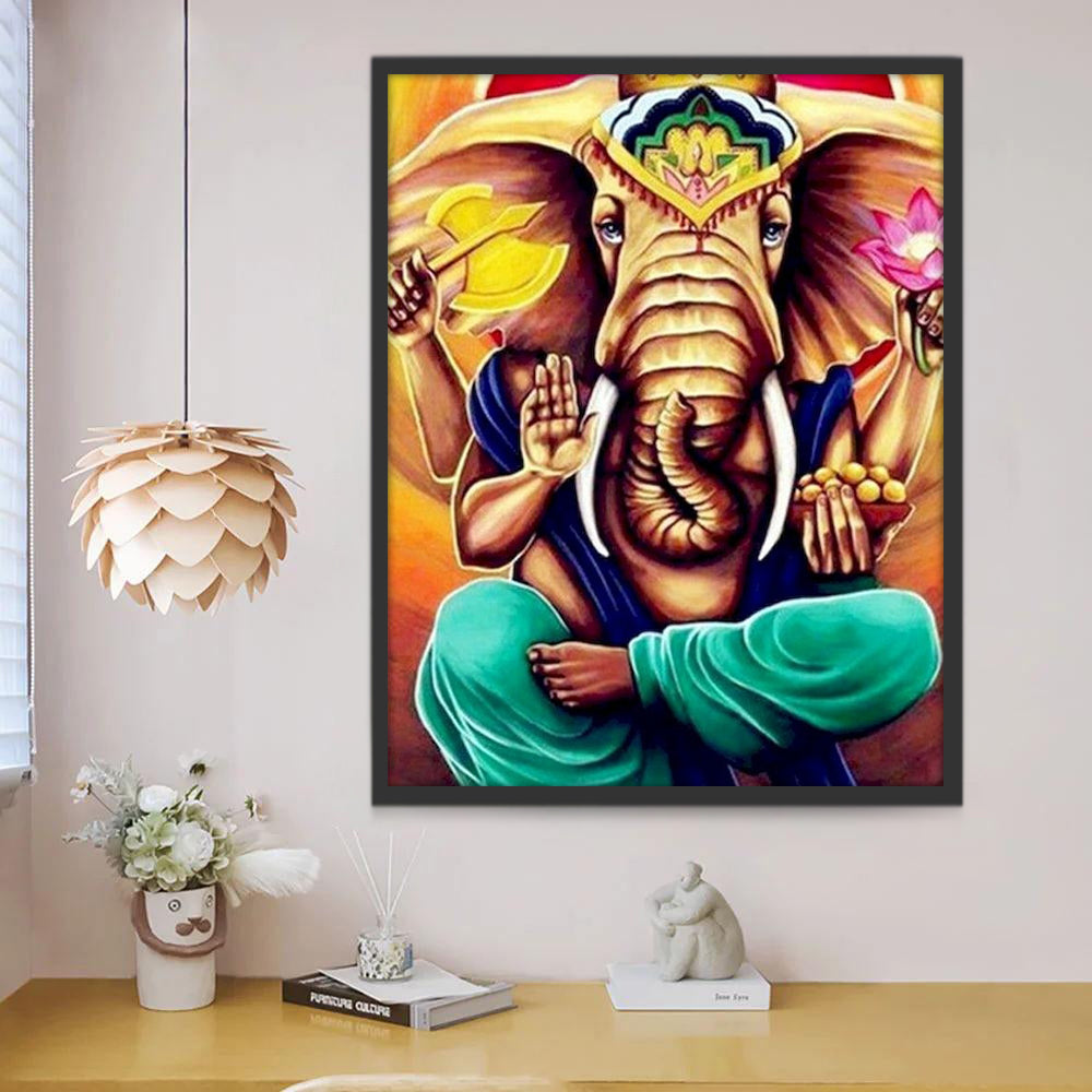 Divinité Ganesh Peinture par Numéros