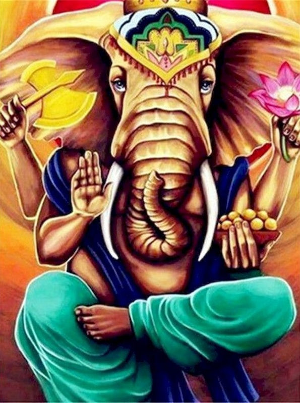 Divinité Ganesh Peinture par Numéros