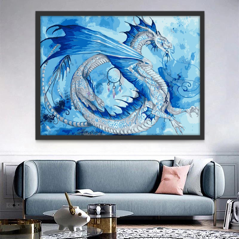 Dragon de l'eau Peinture par Numéros