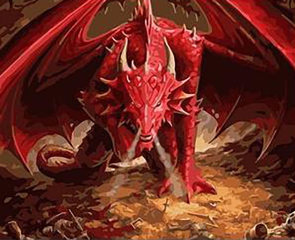 Dragon Diable Peinture par Numéros