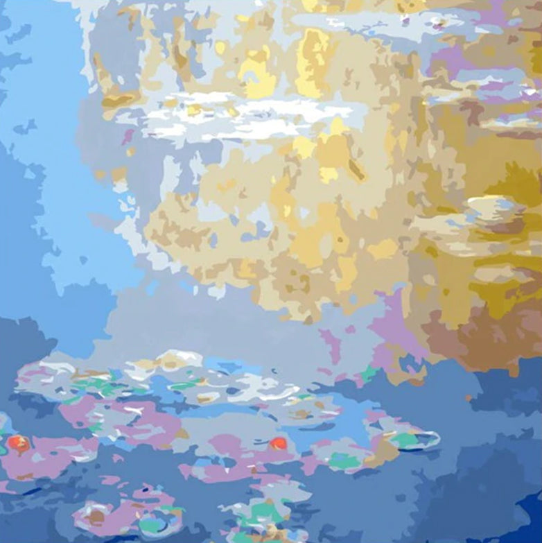 Eaux Abstraits Paysage Nature Peinture par Numéros