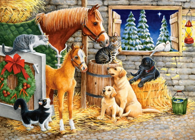 Écuries de Noël Peinture par Numéros