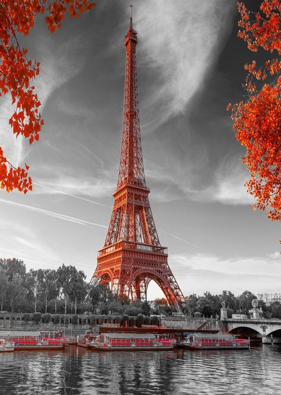 Eiffel Rouge Peinture par Numéros