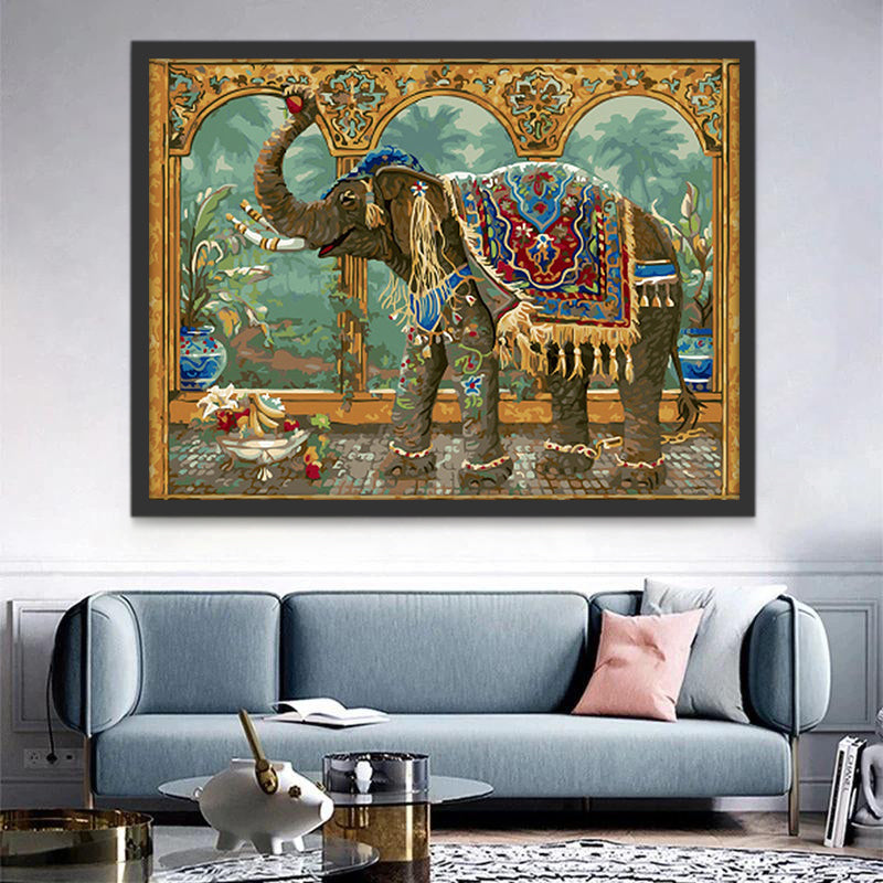 Éléphant d'Inde Peinture par Numéros
