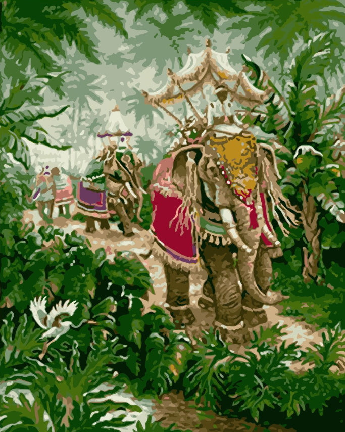 Éléphant de Thailand Peinture par Numéros