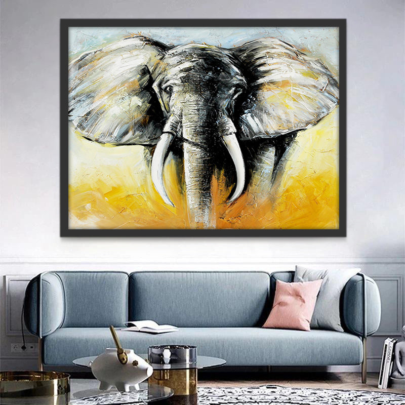 Éléphant Dessiné Peinture par Numéros