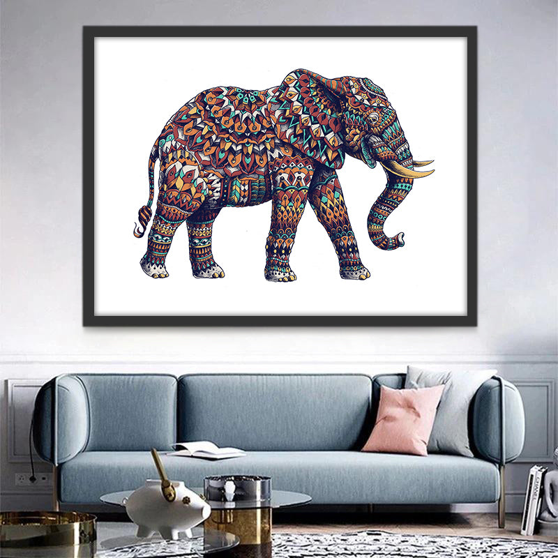 Éléphant Fleurissant Peinture par Numéros
