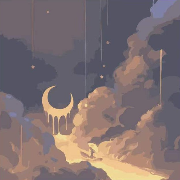 Enfants Lune Peinture par Numéros