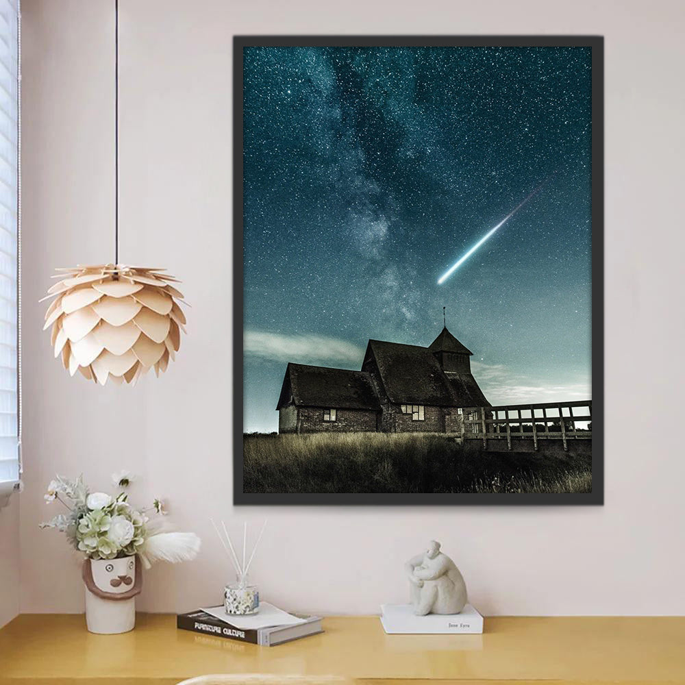 Étoile Filante Traversant le Ciel Peinture par Numéros