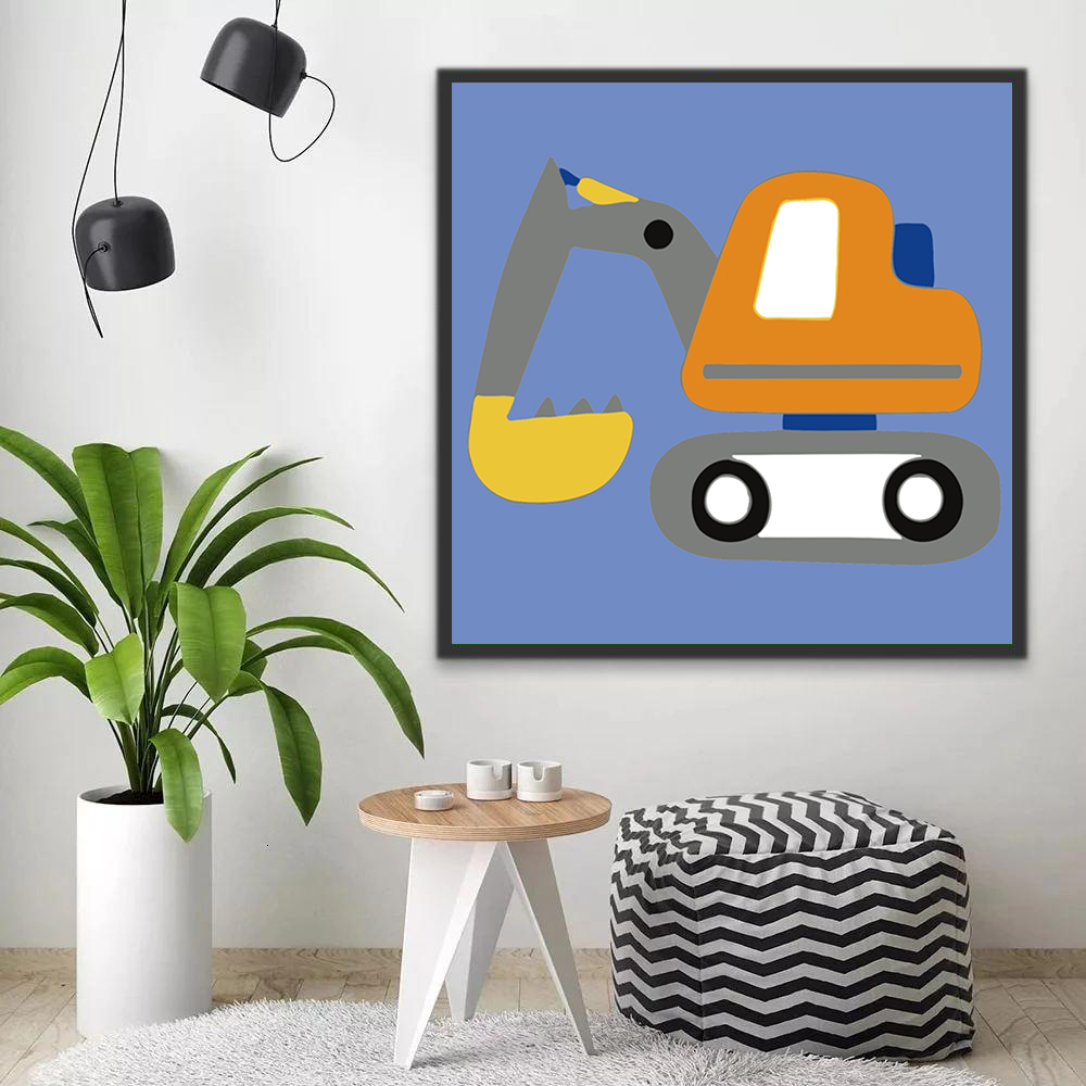 Excavateur Enfants Peinture par Numéros