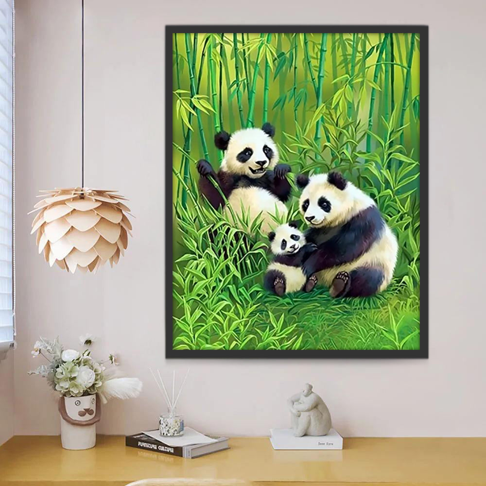 Famille de Panda Peinture par Numéros