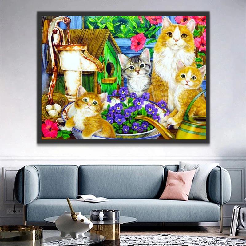 Famille des Chats Peinture par Numéros